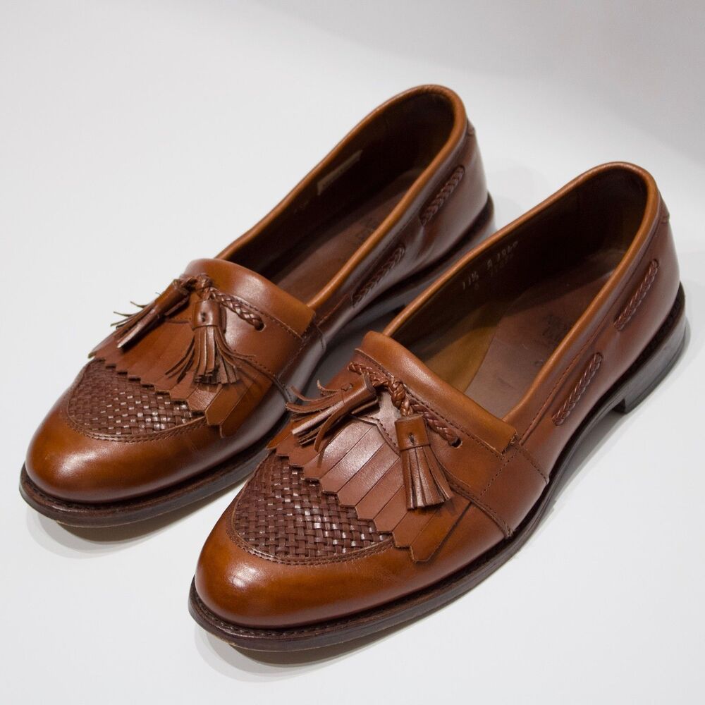 Allen Edmonds Cody Brown Leather Tassel Loafer Made in USA Men Size 11.5A Narrow
